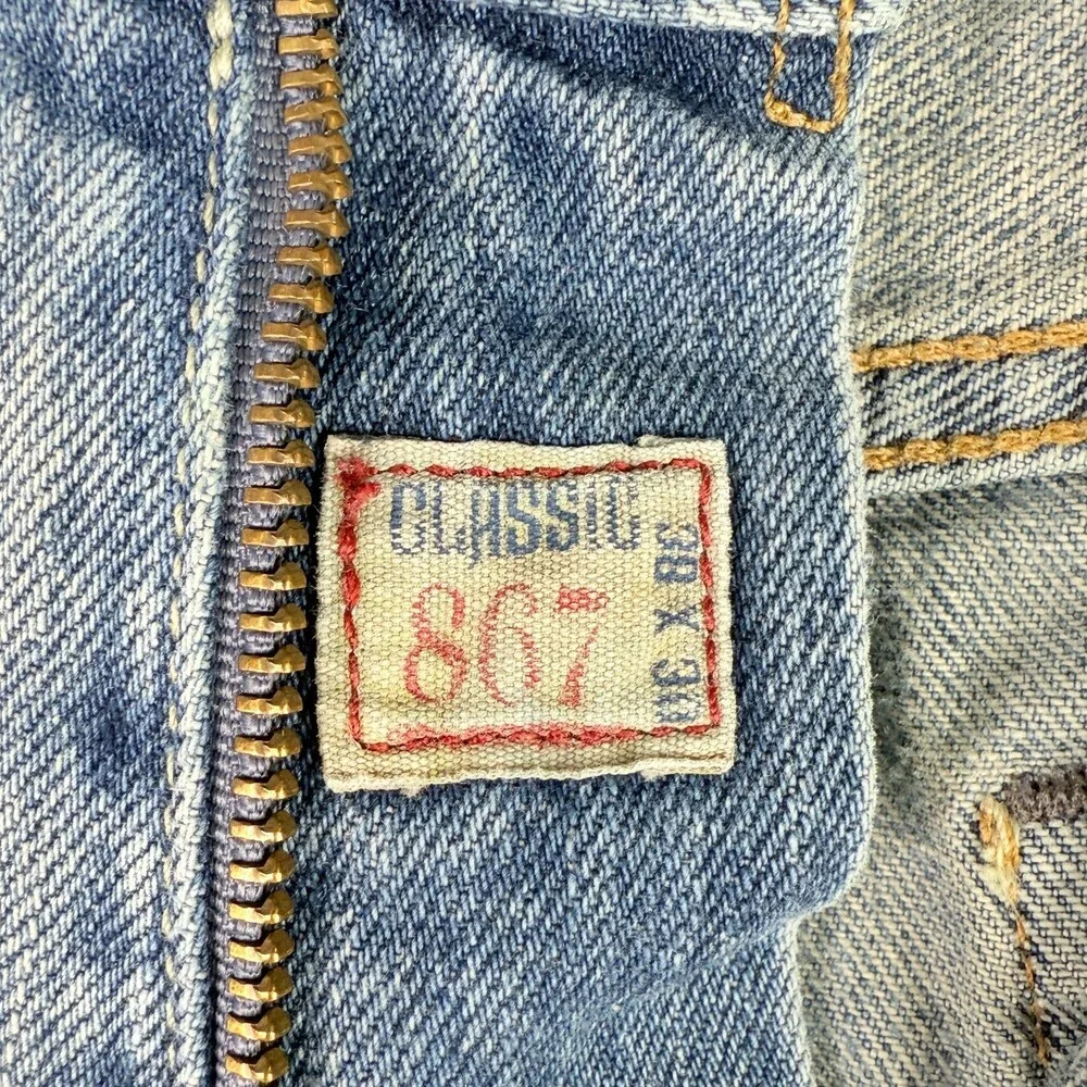 Polo Ralph Lauren Classic 867 Jeans Men's 38x30 Blue Denim Straight Leg - Picture 4 of 13